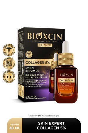 Skin Expert Collagen 5% Kırışıklık Karşıtı Sıkılaştırıcı Serum 30 ml Kolajen Retinol Q10 8680512632542 - 2