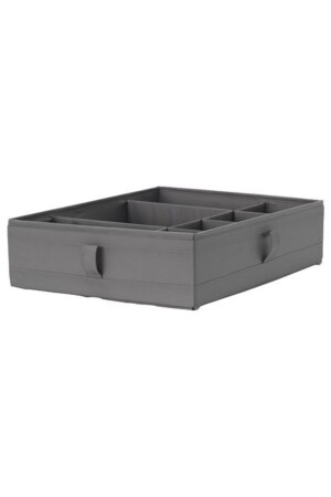 Skubb Box mit Abschnitten Kleiderschrank Kommode Organizer Dunkelgrau 44x34x11 cm SkubbBox mit Abschnitten-dunkelgrau - 2