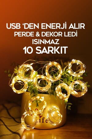 Sl-1002 Perde Led Kumandalı 8 Mod Ambiyans 2-5x3 Metre Ayarlabilir Dekor Mikro Led Işık Perde - 5