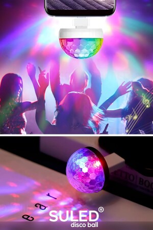 SL-1018 Mini Magic Disco Ball, schallempfindlicher 4-W-USB-beleuchteter Globus, USB-betrieben, funktioniert mit Telefon - 6