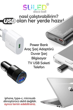 Sl-1018 Mini Sihirli Disko Topu Sese Duyarlı 4w Usb Işıklı Küre Usb Enerjili Telefon Ile Çalışır - 3