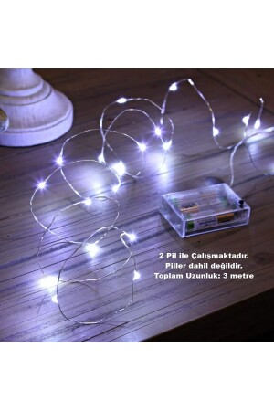 Sl-1036 – 3 Meter weiße Feen-LED-Dekorationsleuchte, weiße dekorative Lampe, Weihnachtskiefer, Zuhause dekoriert - 5