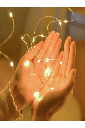 Sl-1069 Peri Led Işık 5 Metre Gün Işığı Pilli Dekor Lambası Ledli Bahçe Oda Kafe Duvar Perde Ledi - Suled