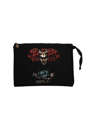 Slaughter To Prevail Kostolom Siyah Clutch Astarlı Cüzdan - El Çantası - Z Zepplin