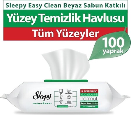 SLEEPY YÜZEY TEMIZLIK HAVLUSU YESIL ACTIE - Halal
