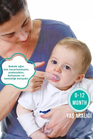Slikon Parmak Bebek Diş Kaşıyıcı ve Şeffaf Renk Yumuşak Fırça Kutulu Erkek ve Kız Çocuk Ürünleri - 6