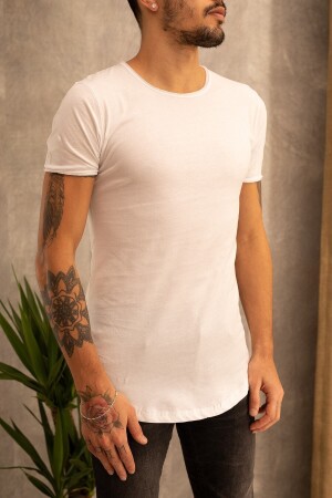 Slim Fit langes Basic-T-Shirt GNG010 - 3