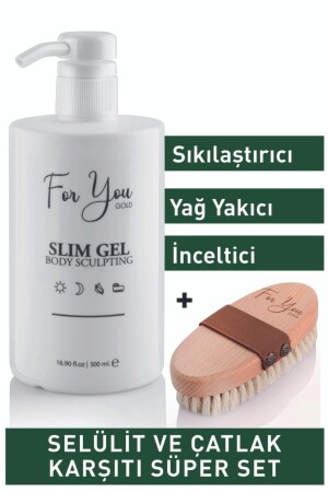 Slim Gel Schlankheits-Straffungs-Fettverbrenner-Regionale Schlankheits-Dehnungsstreifen- und Cellulite-Creme 500 ml-Pferdehaar F - 2