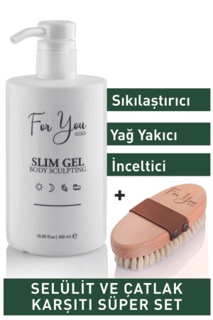 Slim Gel Schlankheits-Straffungs-Fettverbrenner-Regionale Schlankheits-Dehnungsstreifen- und Cellulite-Creme 500 ml-Pferdehaar F - 1