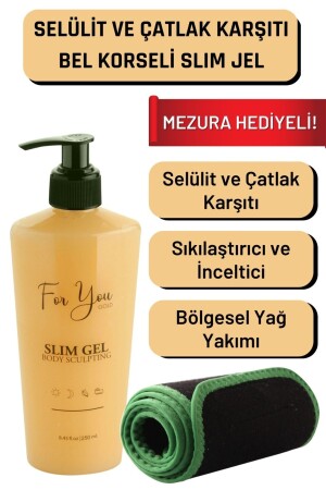 Slim Gel Schlankheitskur – Straffung – Fettverbrennung – regionales Abnehmen – Anti-Risse- und Cellulite-Creme (SET) - 1