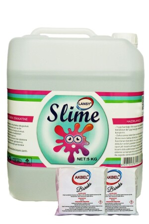 Slime Oyun Jeli Boyasız Şeffaf 5 Kg-200 gr Boraks LN-PER-056-5 - 3