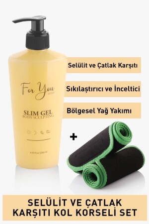 Slimjel Inceltici-yağ Yakıcı-sıkılaştırıcı-çatlak Ve Selülit Jeli 250 ml Kol Korsesi - 1