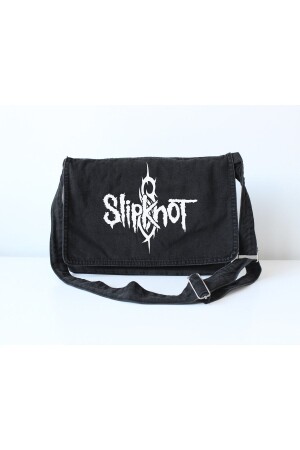 Slipknot bedruckte Vintage Unisex Denim Messenger Bag defBCSBVUKPÇ - Genel Markalar