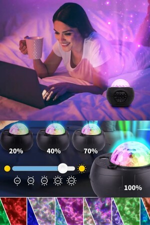 Smart App Fernbedienung Musik Stern Projektor Licht Geschenk Home Dekoration Galaxy Licht Disco Lampe re43c - 4