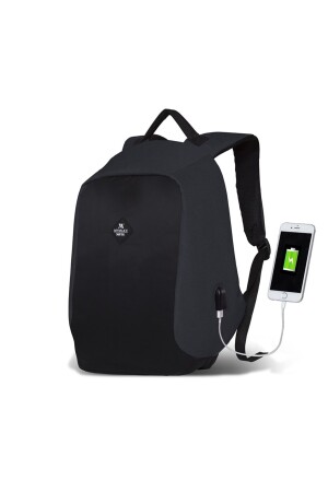 Smart Bag Secret Usb Şarj Girişli Akıllı Laptop Sırt Çantası Füme MV2709 - 1