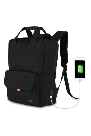 Smart Bag Usb Şarj Girişli Akıllı Laptop Sırt Çantası 1205 Siyah - 2