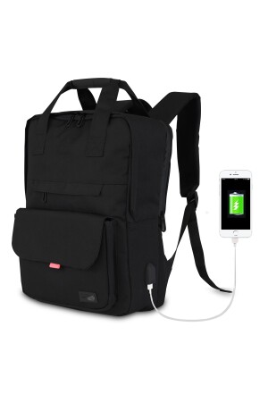 Smart Bag Usb Şarj Girişli Akıllı Laptop Sırt Çantası 1205 Siyah - 1