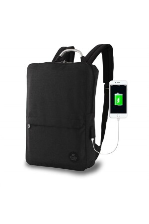 Smart Bag Usb Şarj Girişli Akıllı Laptop Sırt Çantası 1210 Siyah MV3130 - 2