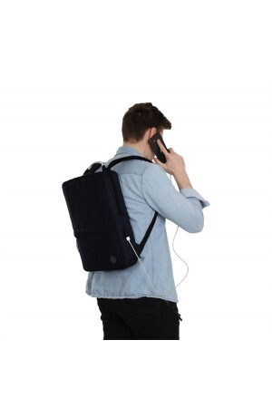 Smart Bag Usb Şarj Girişli Akıllı Laptop Sırt Çantası 1210 Siyah MV3130 - 6