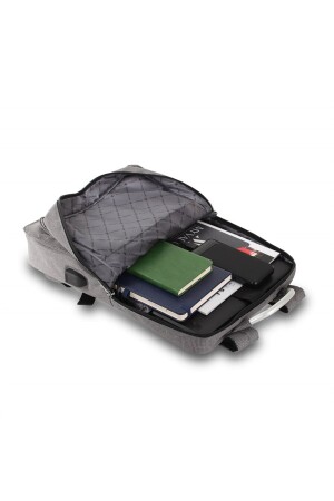 Smart Bag Usb Şarj Girişli Akıllı Laptop Sırt Çantası 1210 Siyah MV3130 - 8