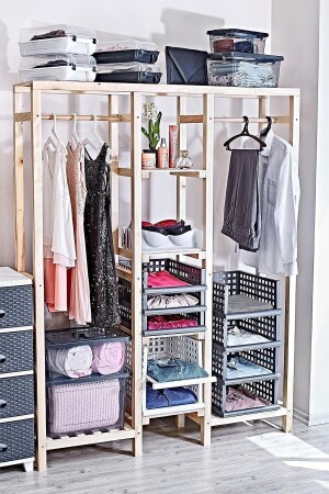 Smart Maxi 4-teiliges weißes Smart-Regalsystem – Schrank-Organizer, Schublade und Organizer - 8