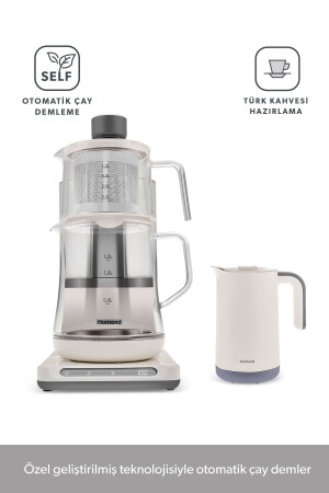 Smart Royaltea Plus 2 in 1 automatische Tee- und türkische Kaffeemaschine, weiß - 3