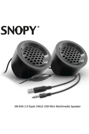 Sn-03a 2.0 Siyah 2wx2 Usb Mini Multimedia Speaker SN-03A - 2