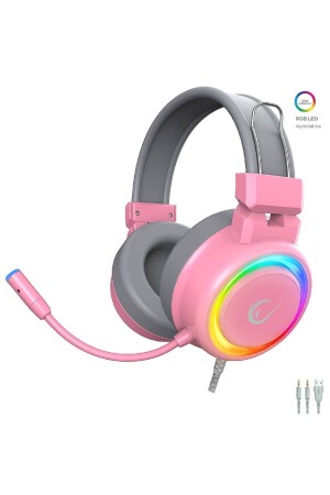 Sn-r10 Alquıst Pembe 3,5mm Rgb Gaming Oyuncu Mikrofonlu Kulaklık 153195 - 1