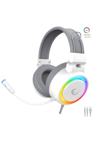 Sn-r10 Alquist Weißes 3,5-mm-RGB-Gaming-Headset mit Mikrofon 153195 - 1