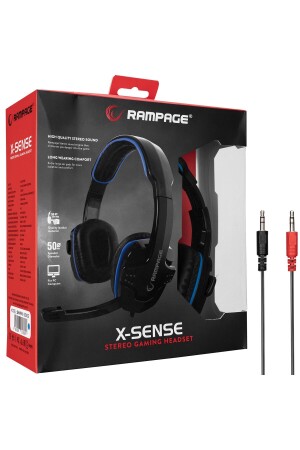 Sn-r9 X-sense Siyah/mavi Gaming Oyuncu Mikrofonlu Kulaklık SN-R9 M - 7