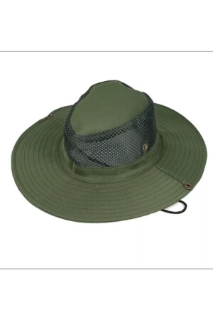 Snap Düğmeli Yürüyüş Ve Avcılık Panama Şapkası ( Fileli) ( Unisex) ( Haki) KBS20220 - Kardelen Butik Denizli