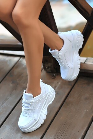 Sneakers mit Fairy-Sohle aus weißem Leder - 3