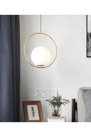 مـنـز-سـوـسا ديكورات الألوان الأثـنـية الحديثة الزجاج الأبيض غرفة المعيشة - المطبخ - غرفة النوم مصباح واحد SO - Fer Avize