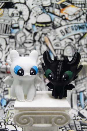 So trainieren Sie Ihren Drachen Night Fury und Toothless Couple Geschenkfigur - 4