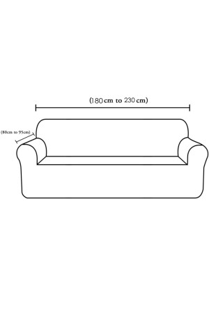 Sofabezug Sitzbezug Lycra hochwertig für 3-Sitzer-Sofa - 6