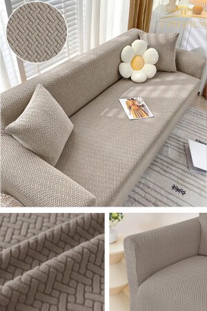 Sofabezug, Sofabezug, 1 Stück, Lycra, hochwertig, für 3-Sitzer-Sofa - 2