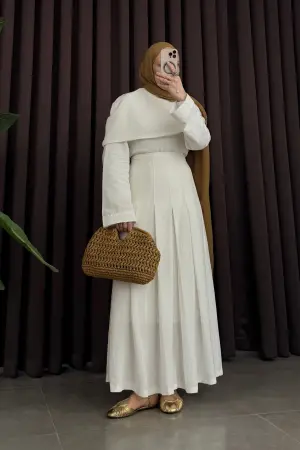 Sofia Giydirmeli Premium Etek Takım Beyaz - Nuuwears