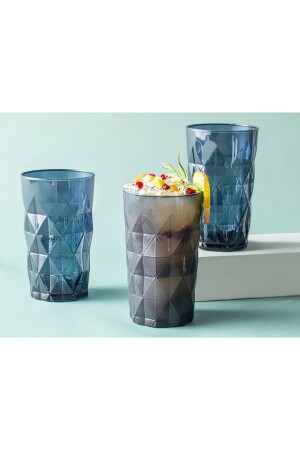 Sofia Glass 3-teiliges Softdrinkglas 460 ml Dunkelblau 10038132 - 2