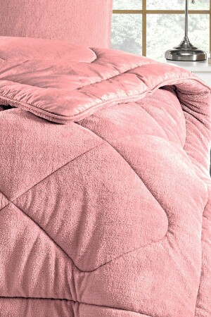 Soft Double Coloured Quilt-wellsoft-double Sided 195x215 Pink ELYYRGNCIFT - 4