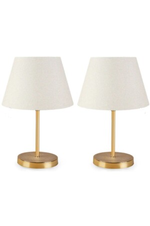 Soft Double Gold Painted Cream Hat Lampshade Table Lamp ModernMöbel & Wohnen, Beleuchtung, Lampenschirme! - 3