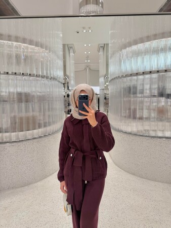 Soft Knit Takım - Bordo - Nuuwears