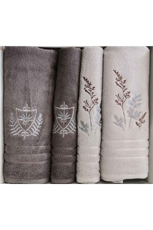 Soft Leaf Best Set (hamam Takımı) Bej-kahve EVTHTKÖZDL00135 - 1