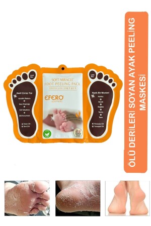 Soft Miracle Foot Peeling Pack – Fußpeeling Socken Peeling abgestorbene Haut Fußsocken Peeling Maske eferoayakmaske - 2