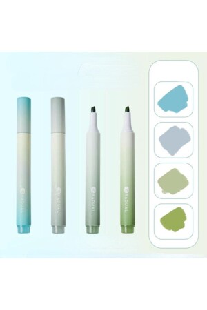 Soft Renkler Serisi Fosforlu Kalemler 4 Lü Paket - 1