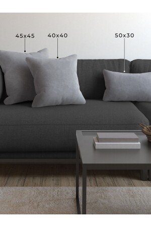 Soft Series Gümüş Grisi Kırlent- Yastık Kılıfı - Demor Home