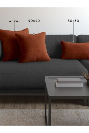 Soft Series Kiremit Rengi Kırlent- Yastık Kılıfı - Demor Home