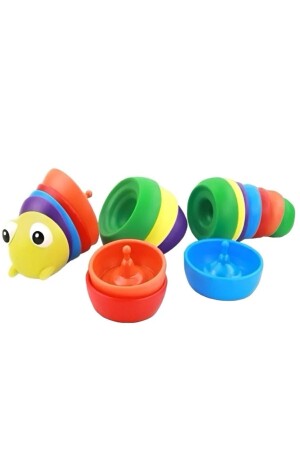 Söktak Eğlenceli- Stres ve Anksiyete Giderici Montessori Tırtıl Oyuncağı Renkli - 3