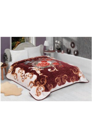 Solana Lüks Vizon Battal Boy Battaniye 988 Kahve 220x240 &hem Battaniye & Hem Yatak Örtüsü& - Mink