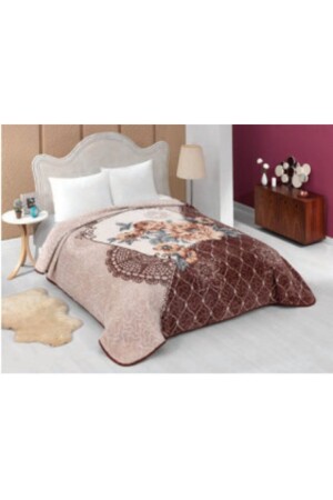 Solana Lüks Vizon Battal Boy Battaniye 989 Vizon 220x240 &hem Battaniye & Hem Yatak Örtüsü - Mink