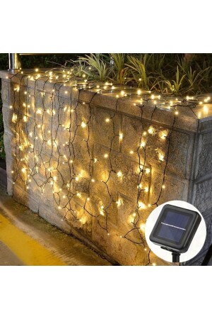 Solar 100 LEDs 12 Meter Gartenbeleuchtung Dekoration Solarbetriebenes LED-Gelblicht 0TJBASS100-1 - 7